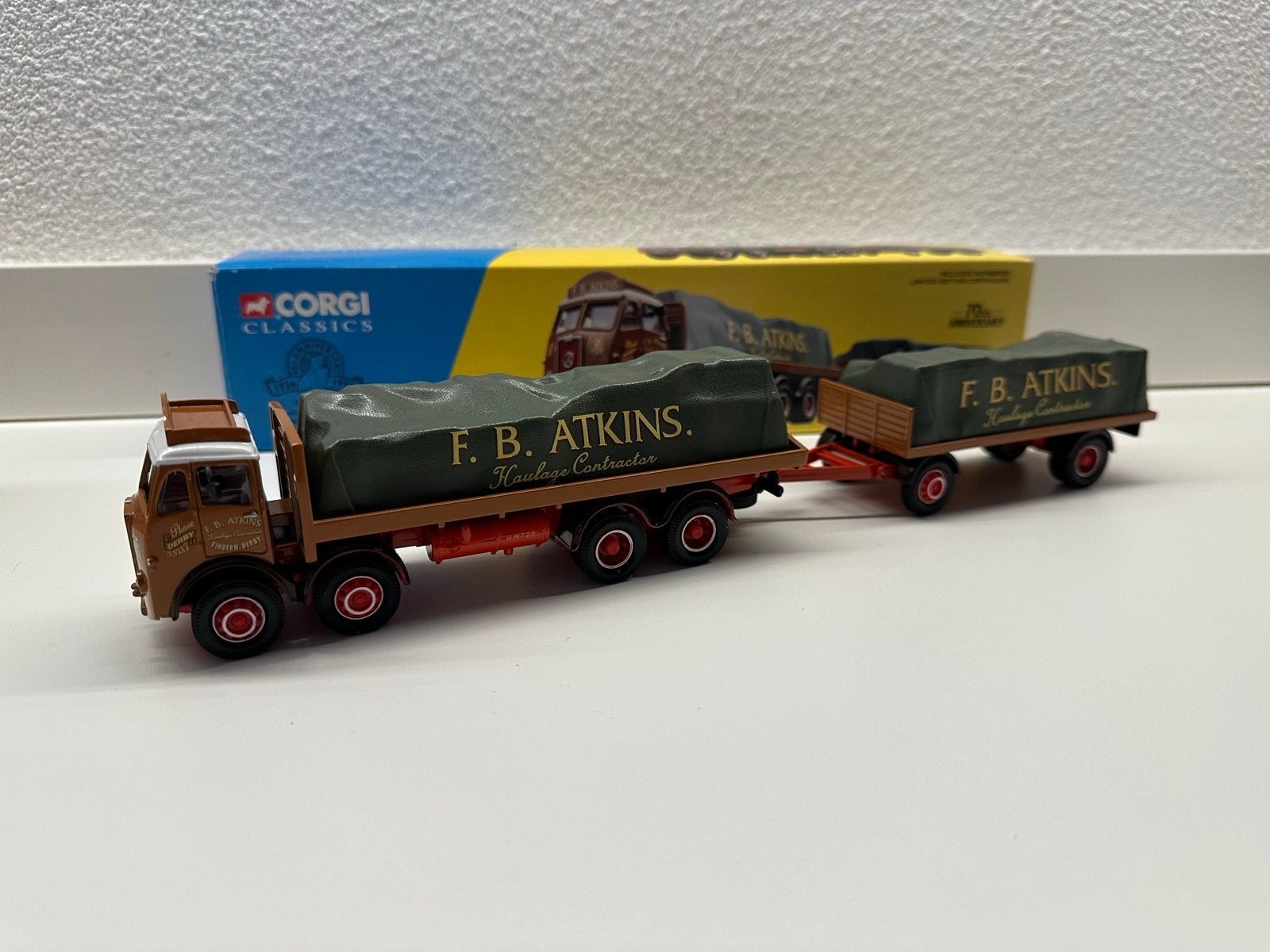 Corgi Atkinson 8 wheel truck, Atkins Haulage Contractor, Ophalen of Verzenden, Zo goed als nieuw, Bus of Vrachtwagen, Overige merken