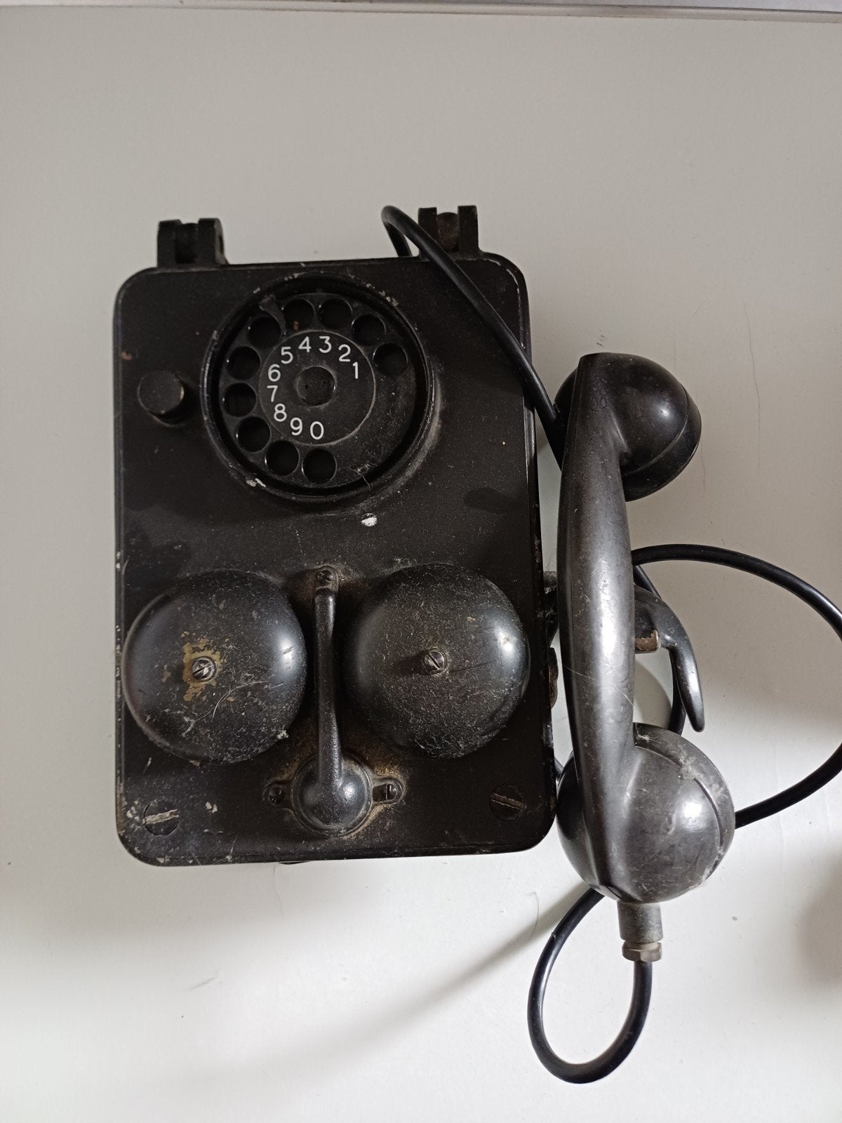 Vintage PTT Telefoon met Draaischijf - Zwart, Ophalen