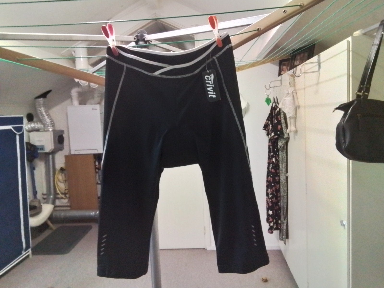 Heren fietsbroek, Zwart, Nieuw, Lang, Ophalen