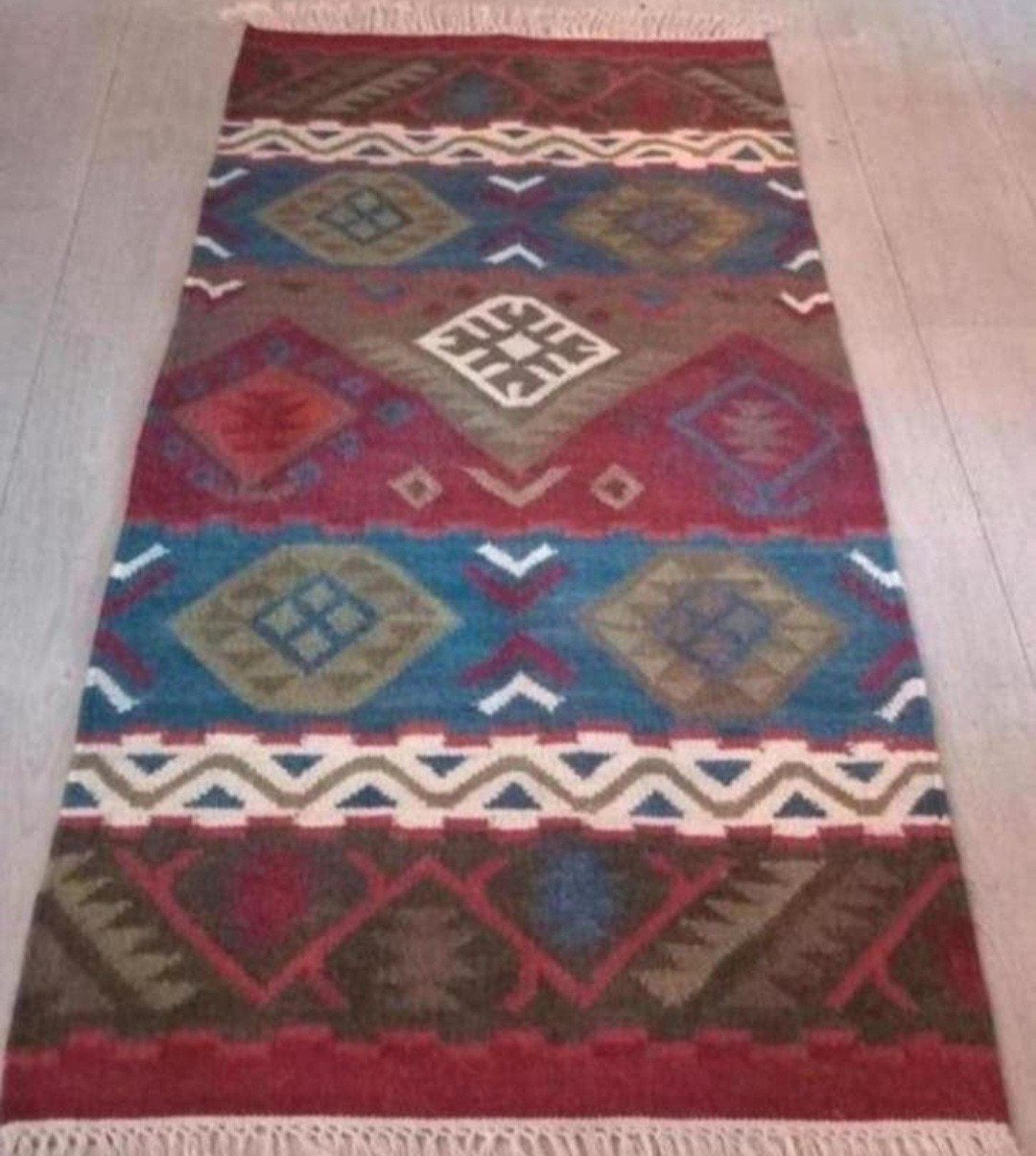 Kelim wollen vloerkleed, Ophalen of Verzenden, Nieuw, Rechthoekig, 200 cm of meer