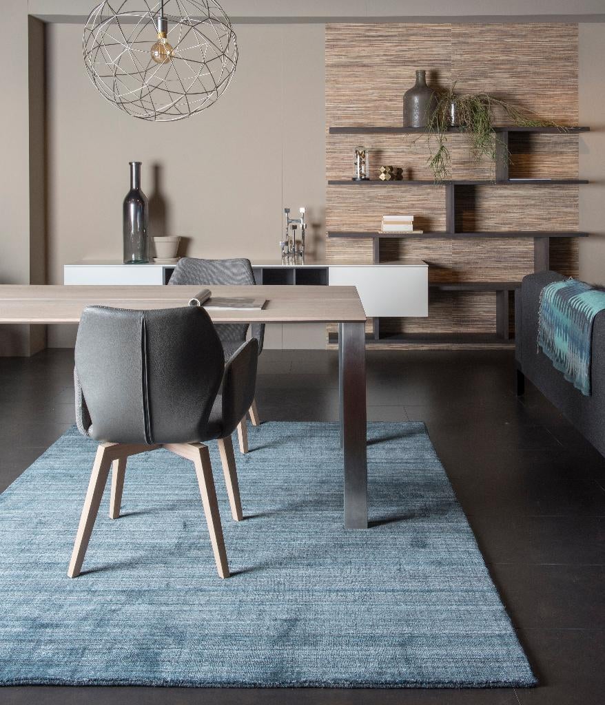 Vloerkleed / Karpet Brinker Palermo Deep Sea 200 x 300cm, Blauw, Handgeweven, Ophalen of Verzenden, 200 cm of meer