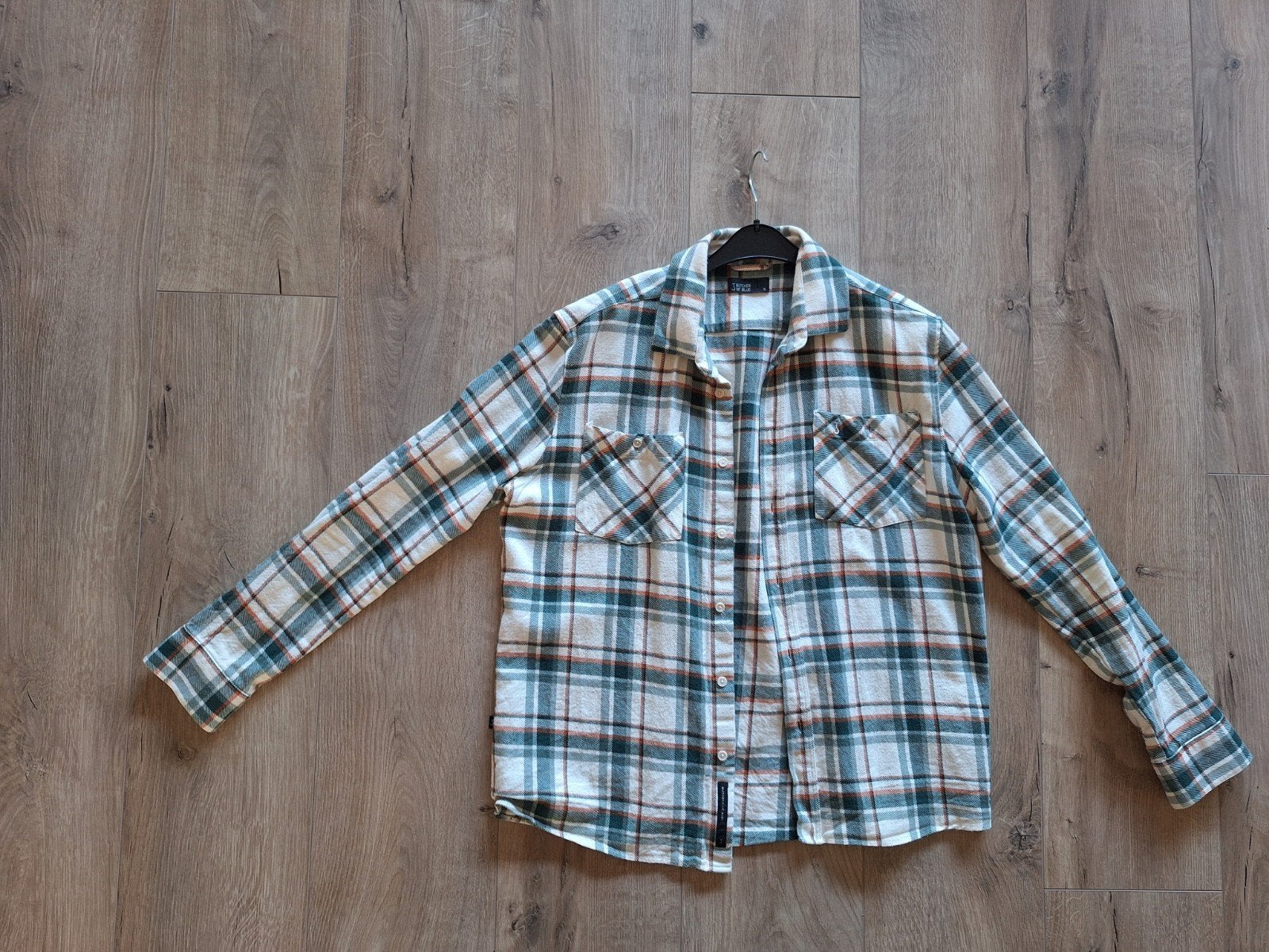 Butcher of Blue Blouse Groen/Oranje Ruit Maat XL, Butcher of Blue, Verzenden, Gedragen, Halswijdte 43/44 (XL)