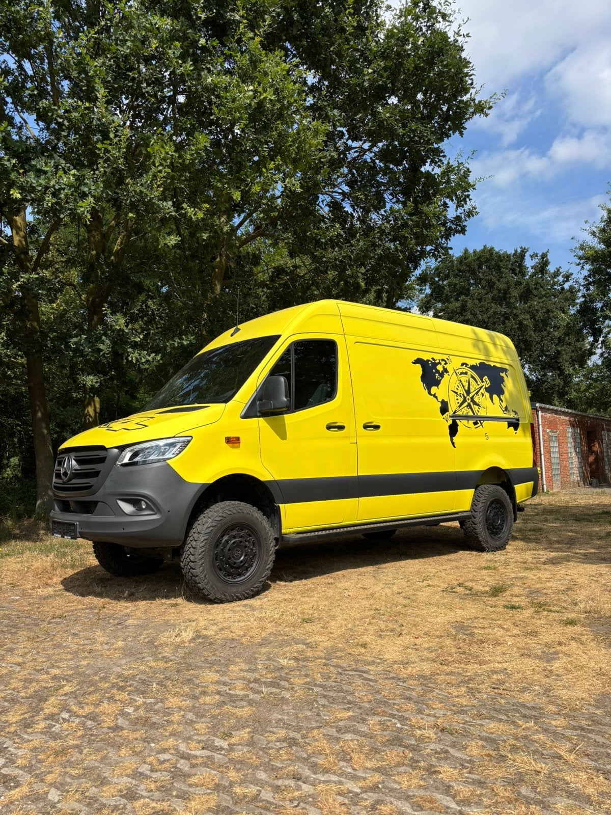 Mercedes Sprinter 4x4 L2H2 (47500 + BTW), Automaat, Buscamper of Camperbus, Tot en met 2, Mercedes-Benz