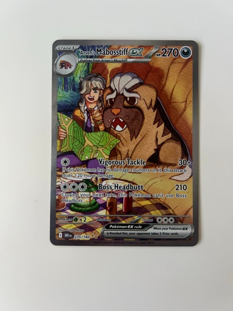 Arven's Mabosstiff ex 235/182 - Pokemon kaart, Verzenden, Zo goed als nieuw, Losse kaart