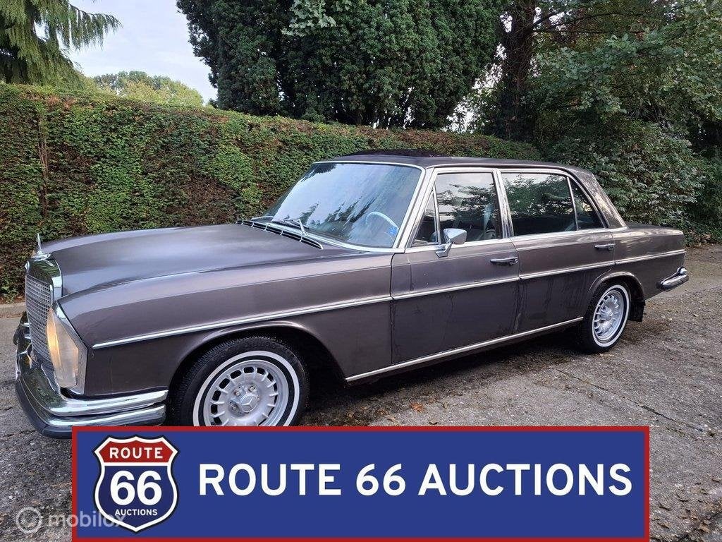 Mercedes-Benz 300 SEL | 1972 | Route 66 Auctions, Auto's, Overige carrosserieën, Zwart, Mercedes-Benz, Bedrijf