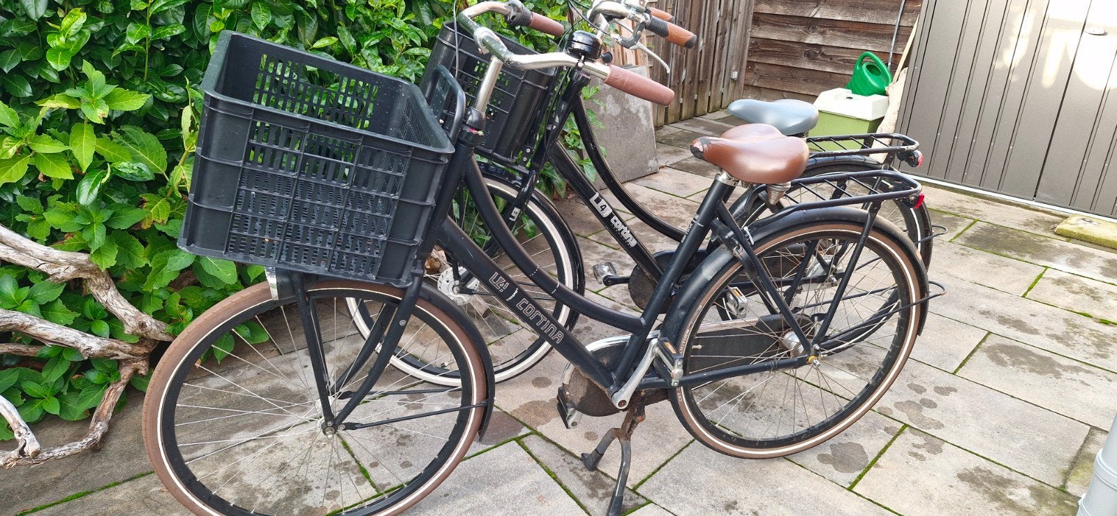 Twee Cortina Transportfietsen - Damesfietsen,  opknappers, Terugtraprem, Gebruikt, Versnellingen, 50 tot 53 cm