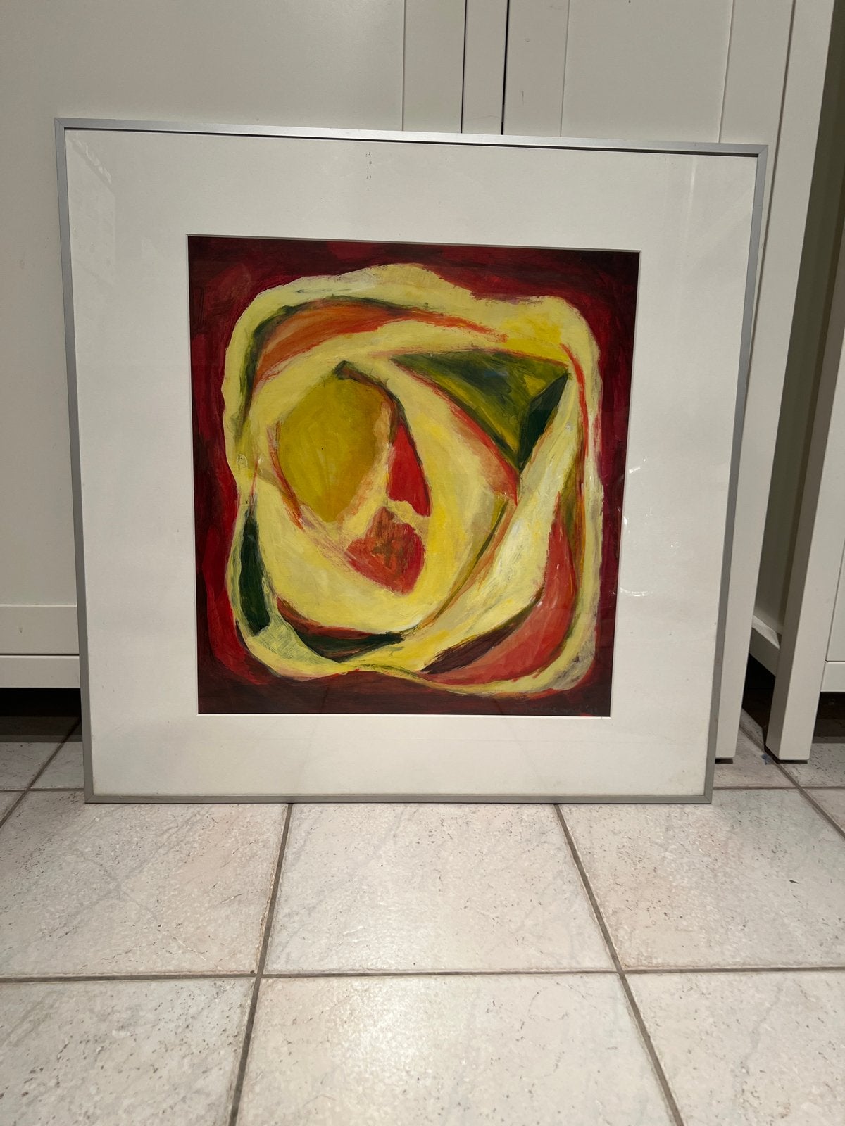Aquarel gesigneerd Jantine, gedateerd oktober '93, Antiek en Kunst, Kunst | Schilderijen | Abstract, Ophalen