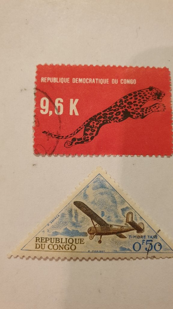 0938 congo 2 zegels, Verzenden, Overige landen