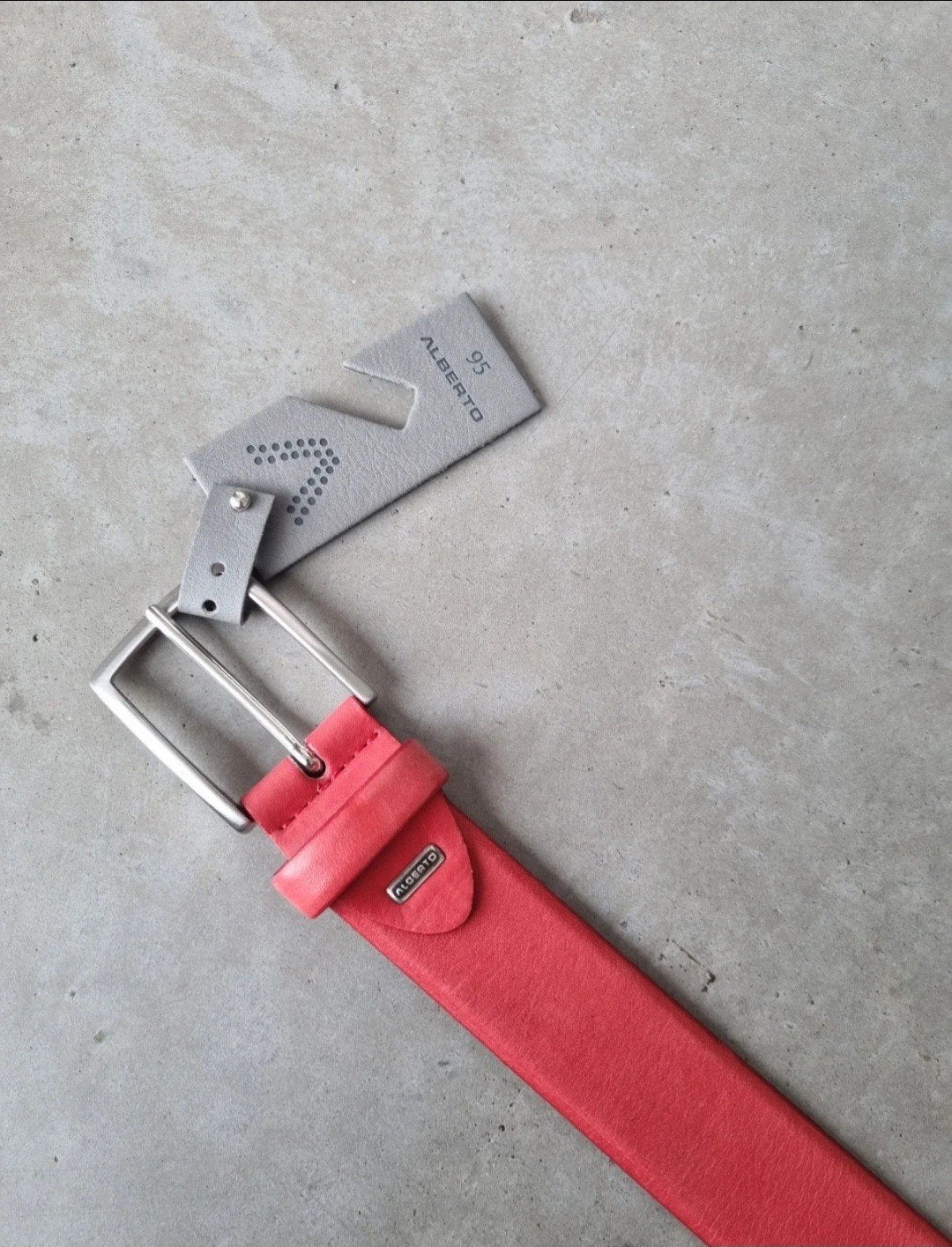 Alberto Herenriem Rood Leer 95 cm - Nieuw!, Kleding | Heren, Riemen en Ceinturen, 95 tot 105 cm, Verzenden, Echt leder, Nieuw