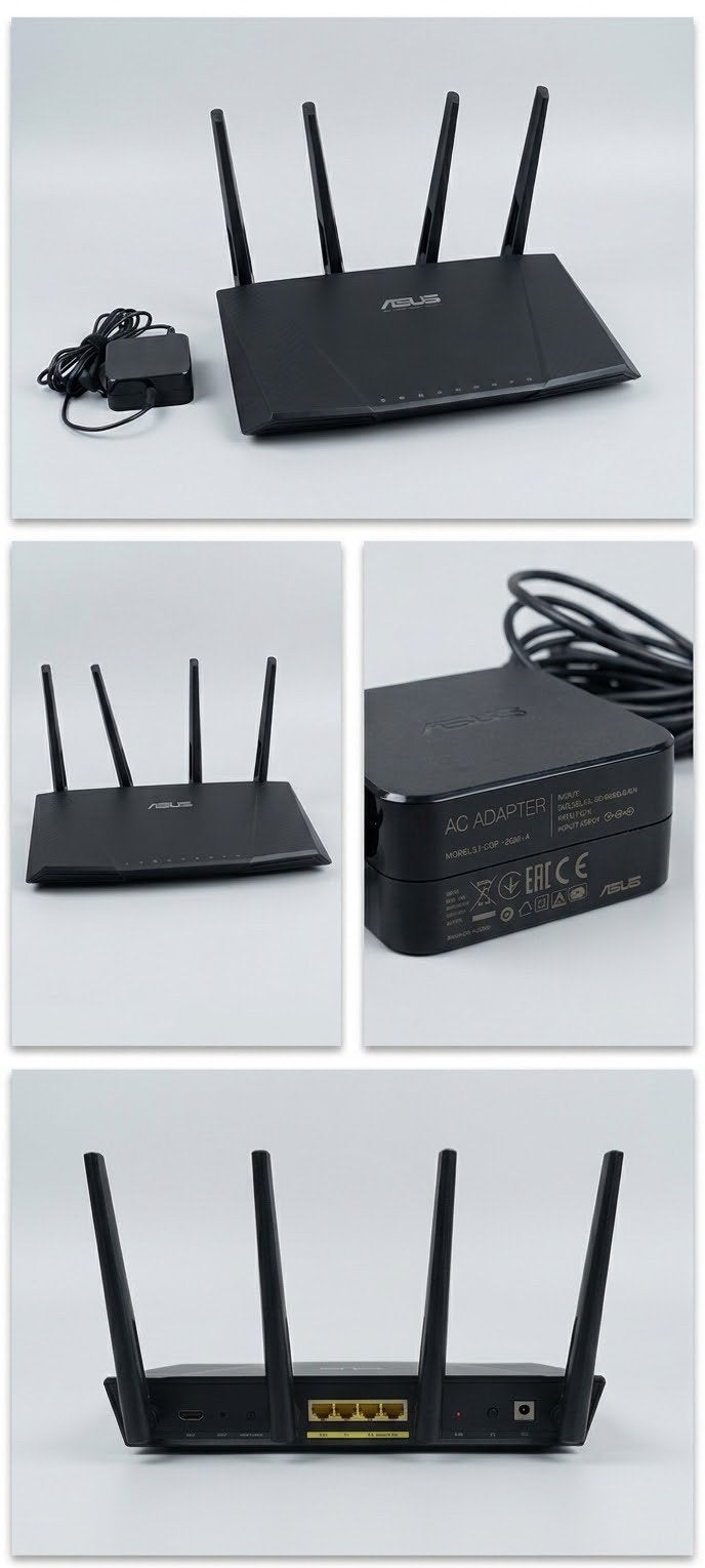 ASUS RT-AC87U Dual-Band AC2400 WiFi Router, Computers en Software, Ophalen of Verzenden, Gebruikt, Router, ASUS