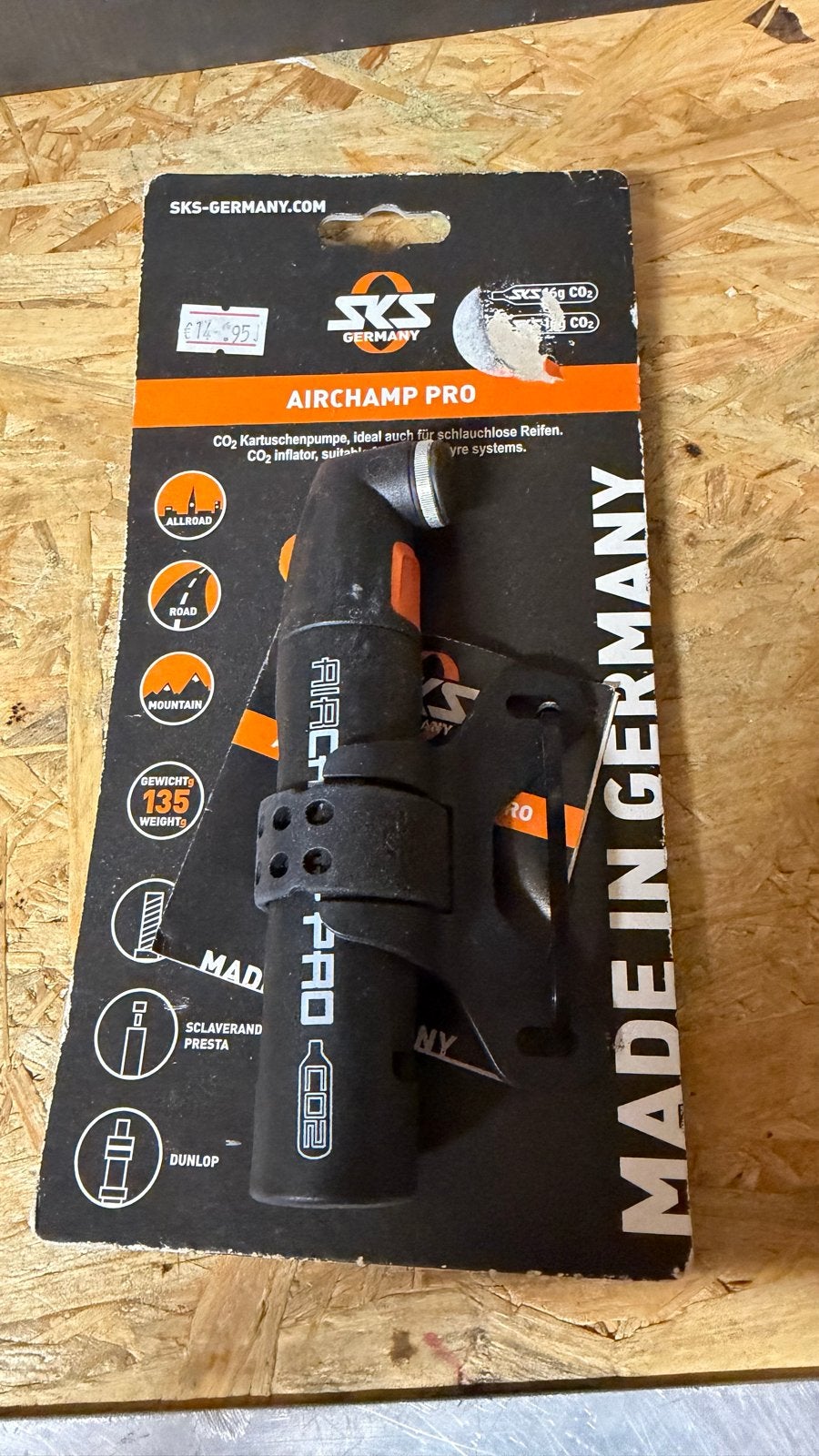 SKS Airchamp Pro CO2-fietspomp - Nieuw in verpakking, Ophalen, Nieuw