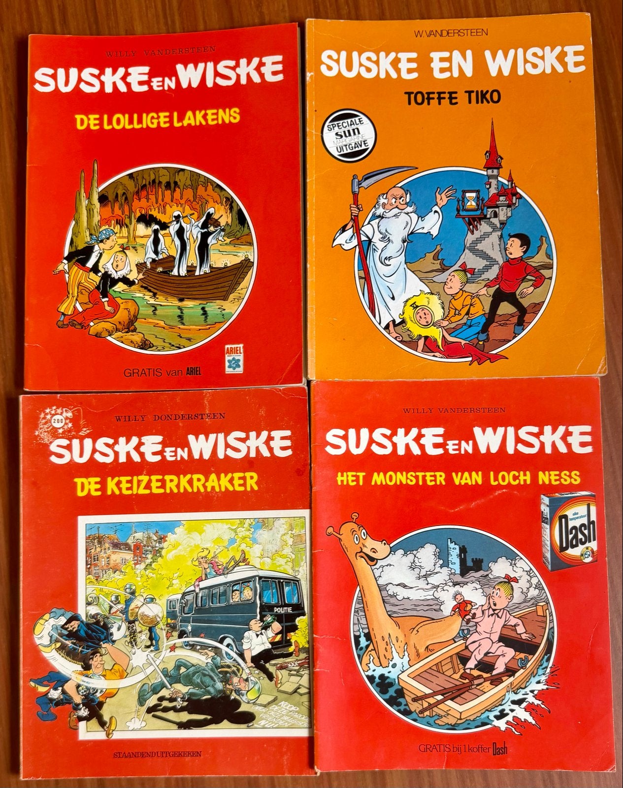Vier speciale uitgaven van Suske en Wiske, Boeken, Meerdere stripboeken, Ophalen of Verzenden, Gelezen
