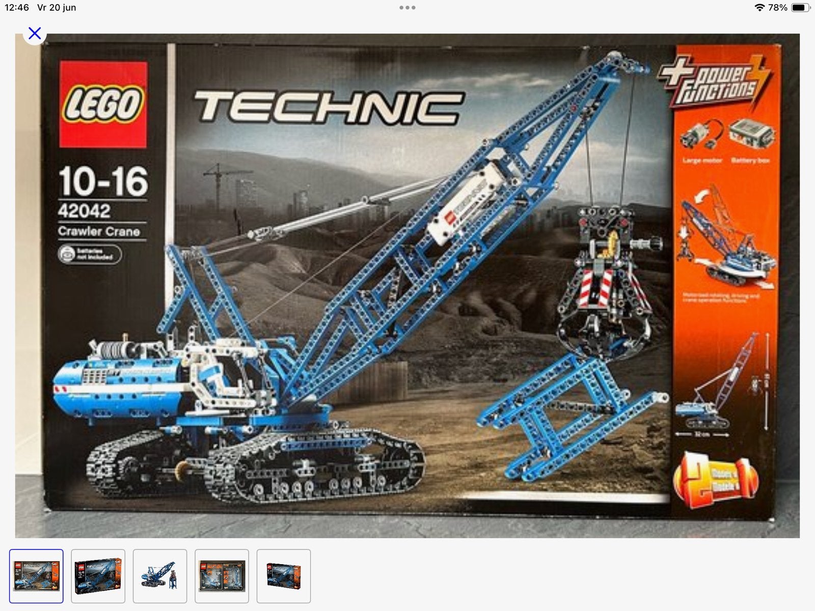 Lego technic crawler crane 42042, Ophalen, Zo goed als nieuw