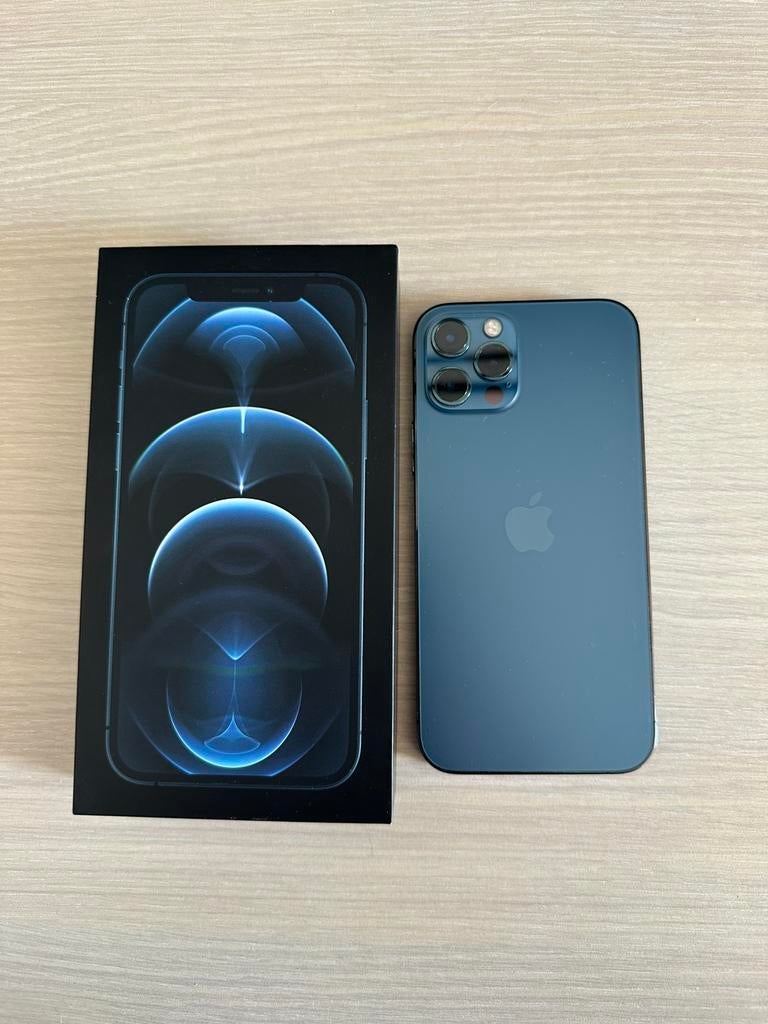 Iphone 12 Pro 128GB Pacific Blue, Telecommunicatie, Mobiele telefoons | Apple iPhone, Blauw, 78 %, Zonder simlock, Zonder abonnement