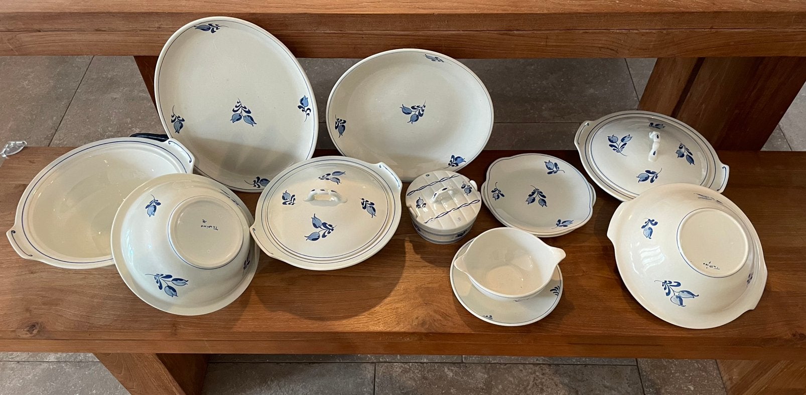 Prachtig servies "Tulipina"/Handbeschilderd/100% GAAF, Antiek en Kunst, Ophalen