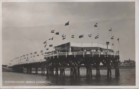 Vlissingen Wandelhoofd Zeebad, Verzenden, 1940 tot 1960, Ongelopen, Zeeland