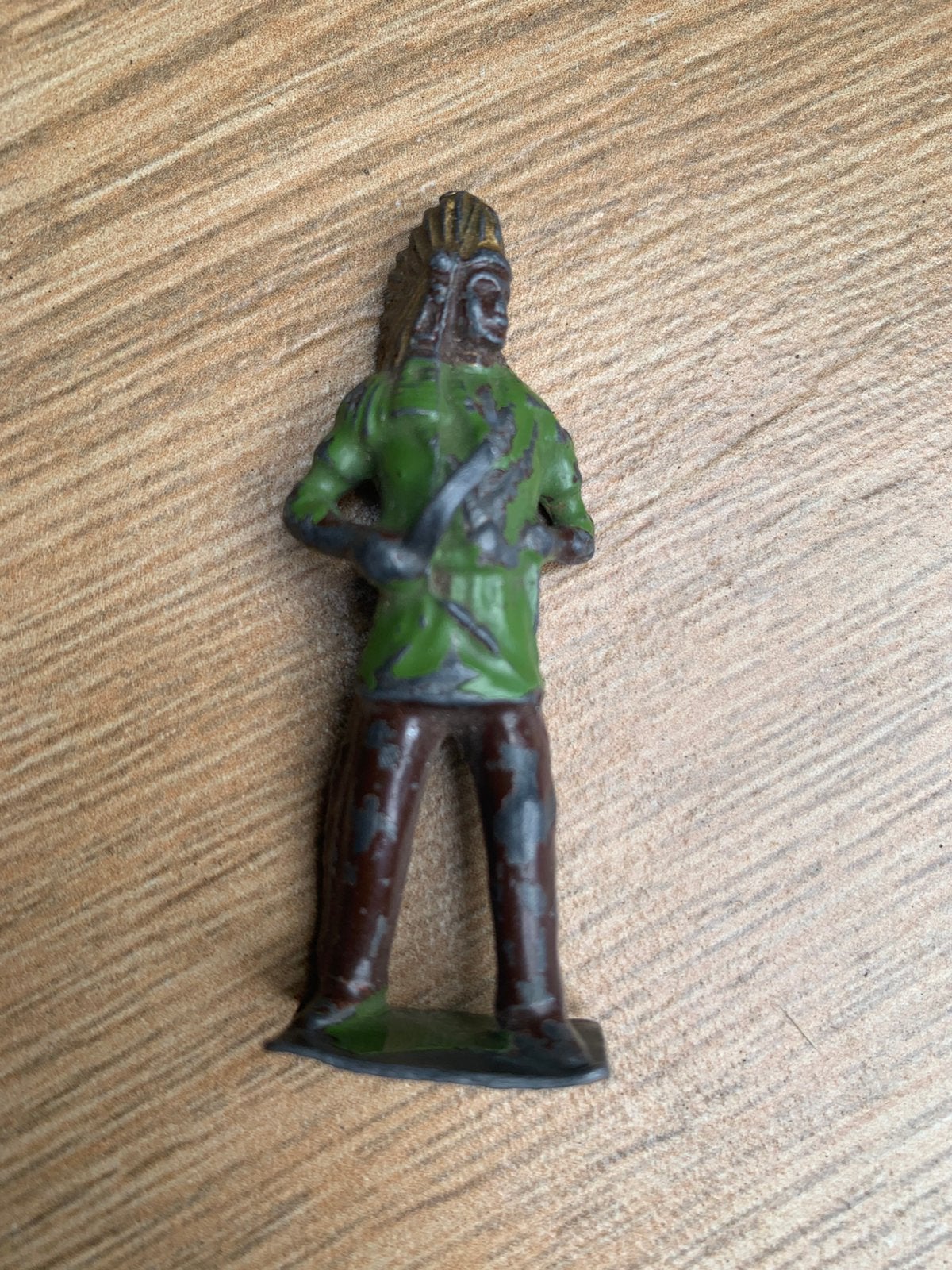 Antieke loden indiaantjes en cowboy made in England, Verzamelen, Ophalen of Verzenden, Gebruikt