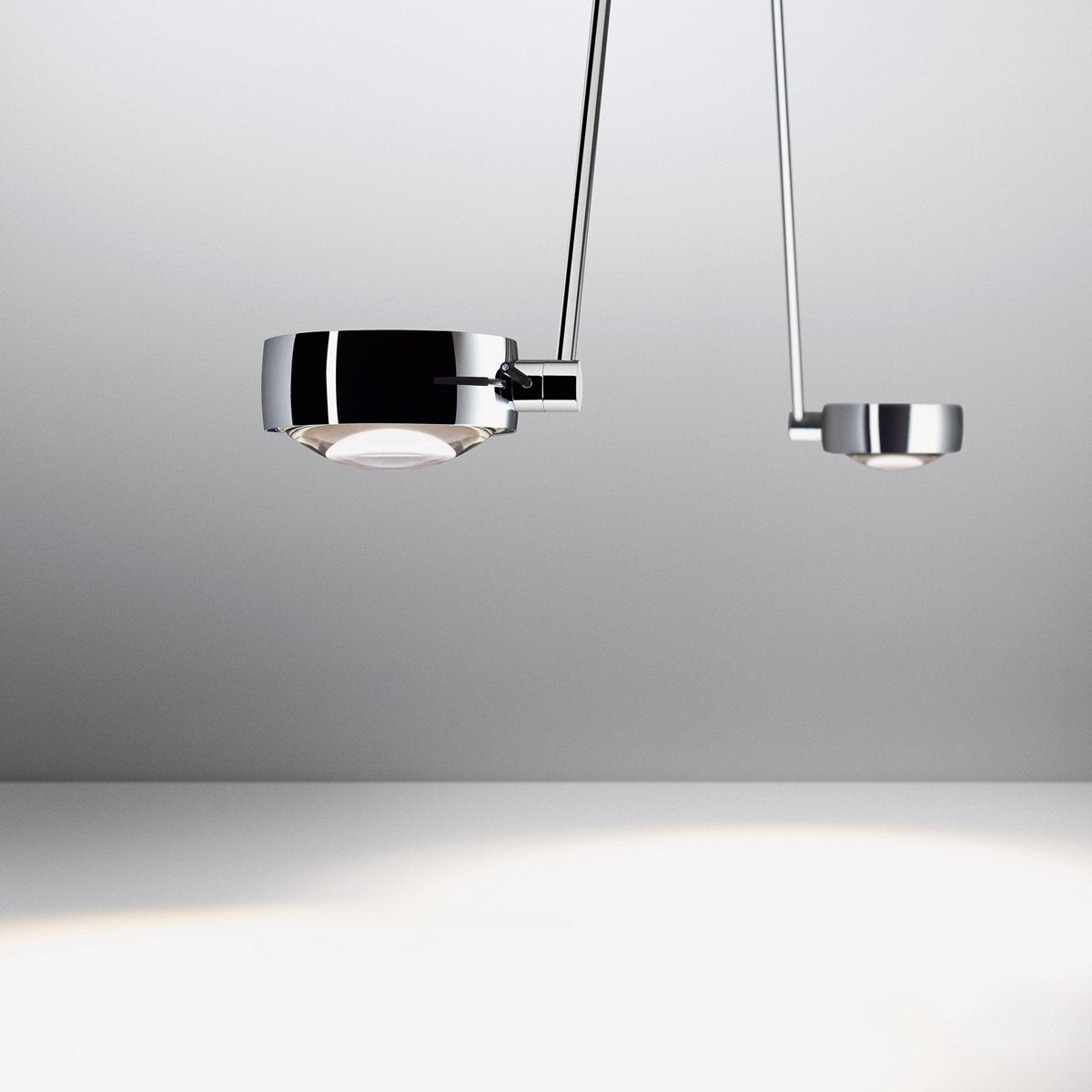 Occhio due soffito 100cm glanzend chroom, Ophalen, Zo goed als nieuw, Glas