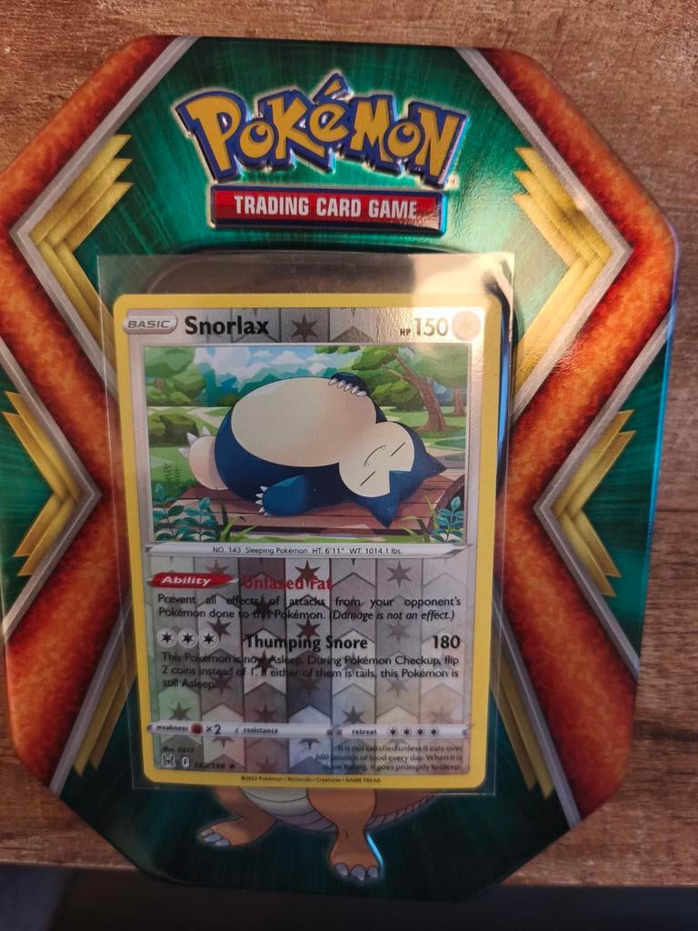 Snorlax 143/196, Ophalen of Verzenden, Zo goed als nieuw, Losse kaart, Foil