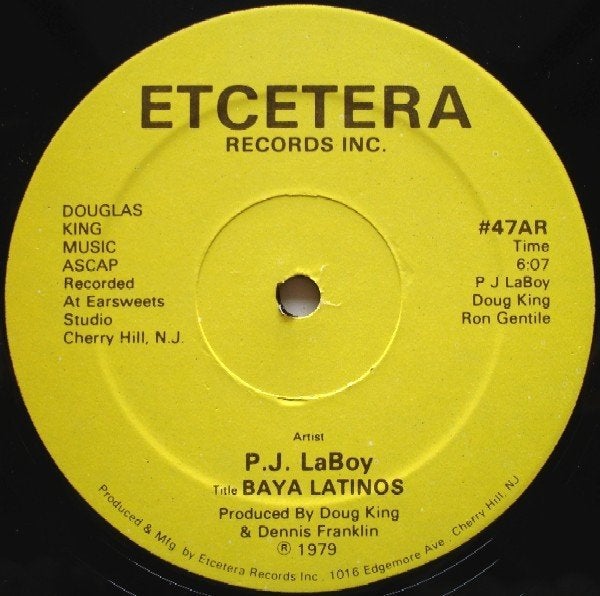 P.J. LaBoy ‎  Baya Latinos  maxi single, Cd's en Dvd's, Vinyl Singles, Zo goed als nieuw, EP, 12 inch, Hiphop en Rap