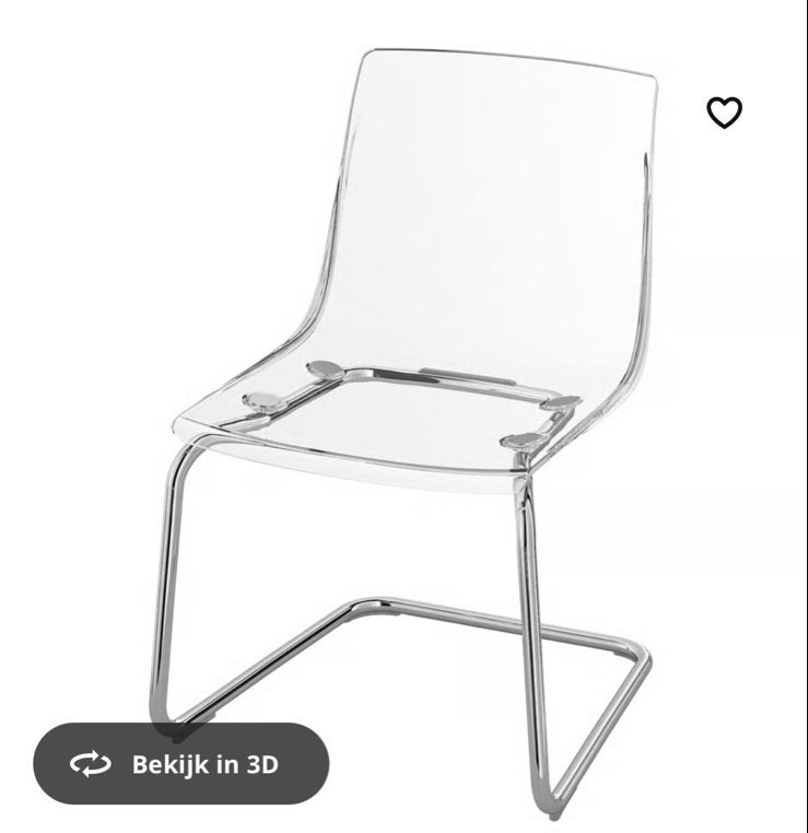 2 IKEA TOBIAS EETKAMERSTOELEN, Ophalen, Kunststof, Overige kleuren, Zo goed als nieuw