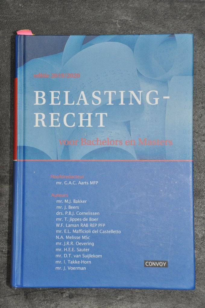 Belastingrecht voor Bachelors en Masters editie 2019/2020, Zo goed als nieuw, Beta, Mr. G.A.C. Aarts, HBO