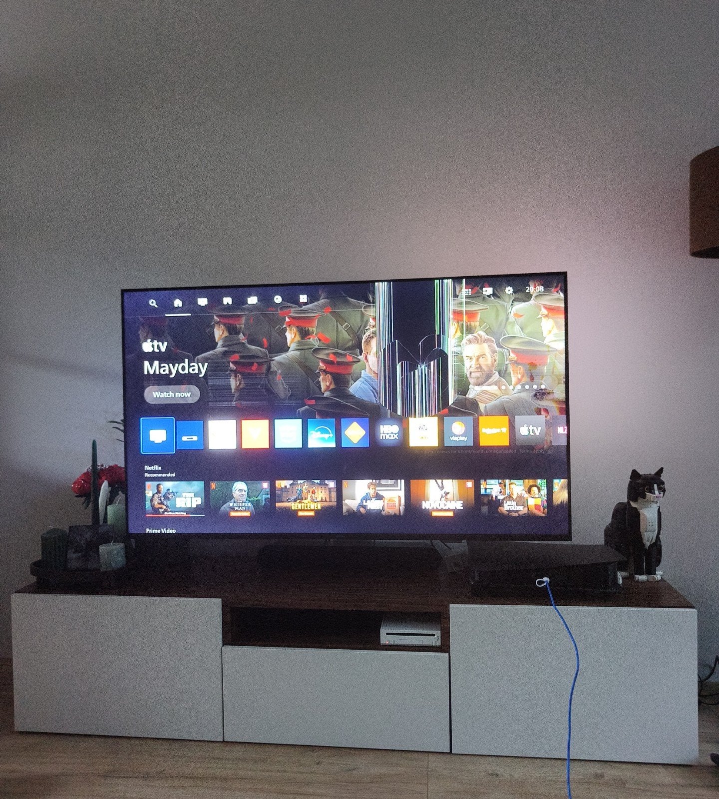 Tv 55 inch 4k defect, Ophalen, Gebruikt, 25 tot 50 cm, Minder dan 100 cm