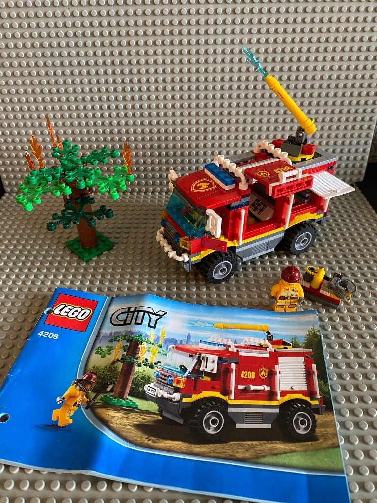 Lego City set 4208 4 x 4 brandweerwagen + bouwinstructie, Lego, Ophalen of Verzenden, Inclusief instructies, Complete set