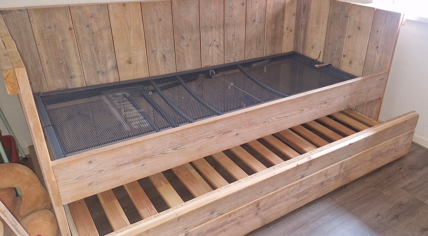 Auping bed 90x200 cm (inclusief verstelbaar spiraalframe), Ophalen, Verstelbaar, 90 cm, Eenpersoons