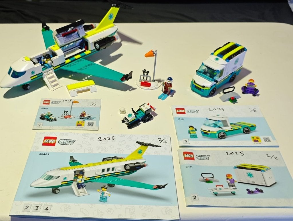 Lego City Ambulance sets 60451 en 60465, City, Verzenden, Lego, Inclusief minifiguren