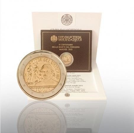 2 euro Vaticaan 2023 - Pietro Perugino (BU), Ophalen of Verzenden, Vaticaanstad, 2 euro, Setje