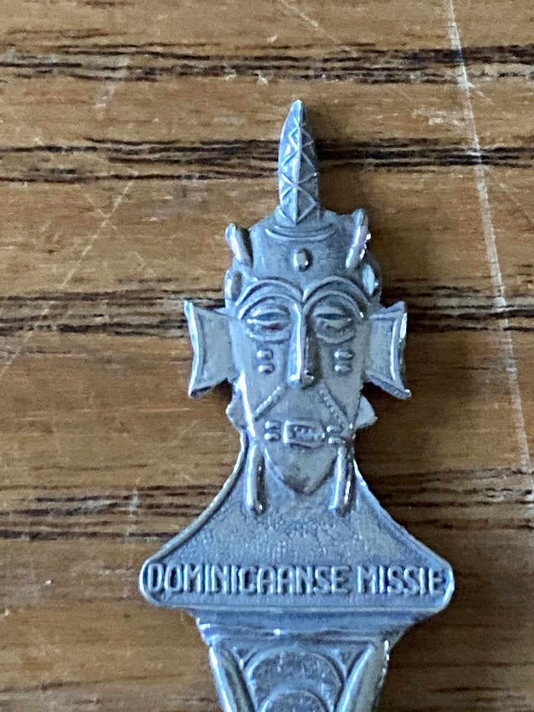Vintage theelepeltje theelepel lepel Dominicaanse missie, Antiek en Kunst, Ophalen of Verzenden