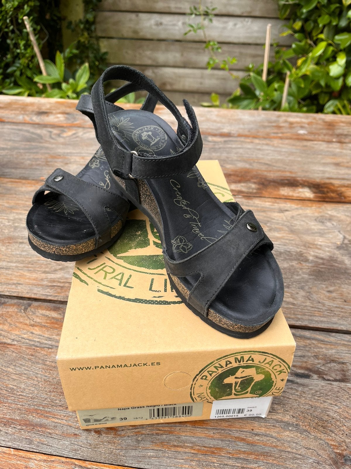 Panama Jack zwarte dames sandalen, maat 39, Zwart, Gedragen, Sandalen of Muiltjes, Ophalen of Verzenden