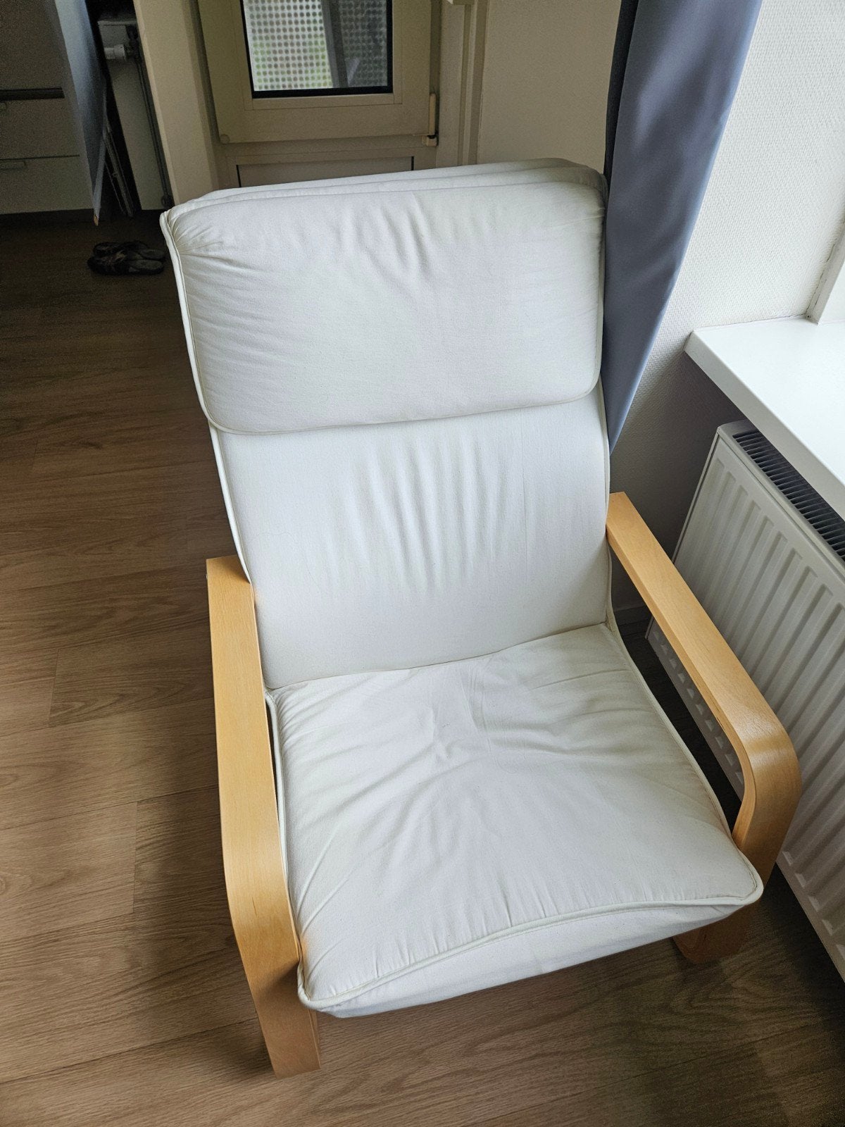 Ikea Pello fauteuil - comfortabel en stijlvol, Ophalen, Gebruikt, Wit, Eén
