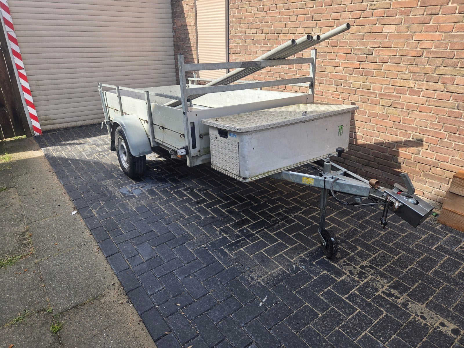 Anssems enkelasser aanhangwagen 1.30 x 2.50, Ophalen, Gebruikt