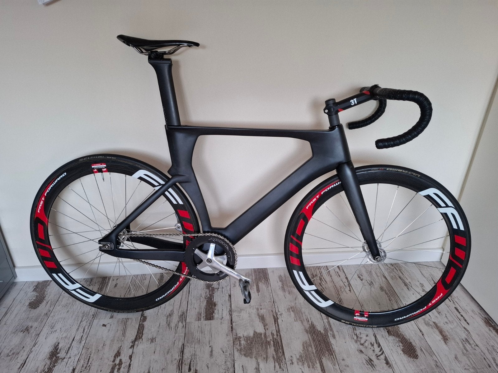 Carbon baanfiets met FFWD wielen, Fietsen en Brommers, Gebruikt, Carbon, 53 tot 57 cm, Ophalen