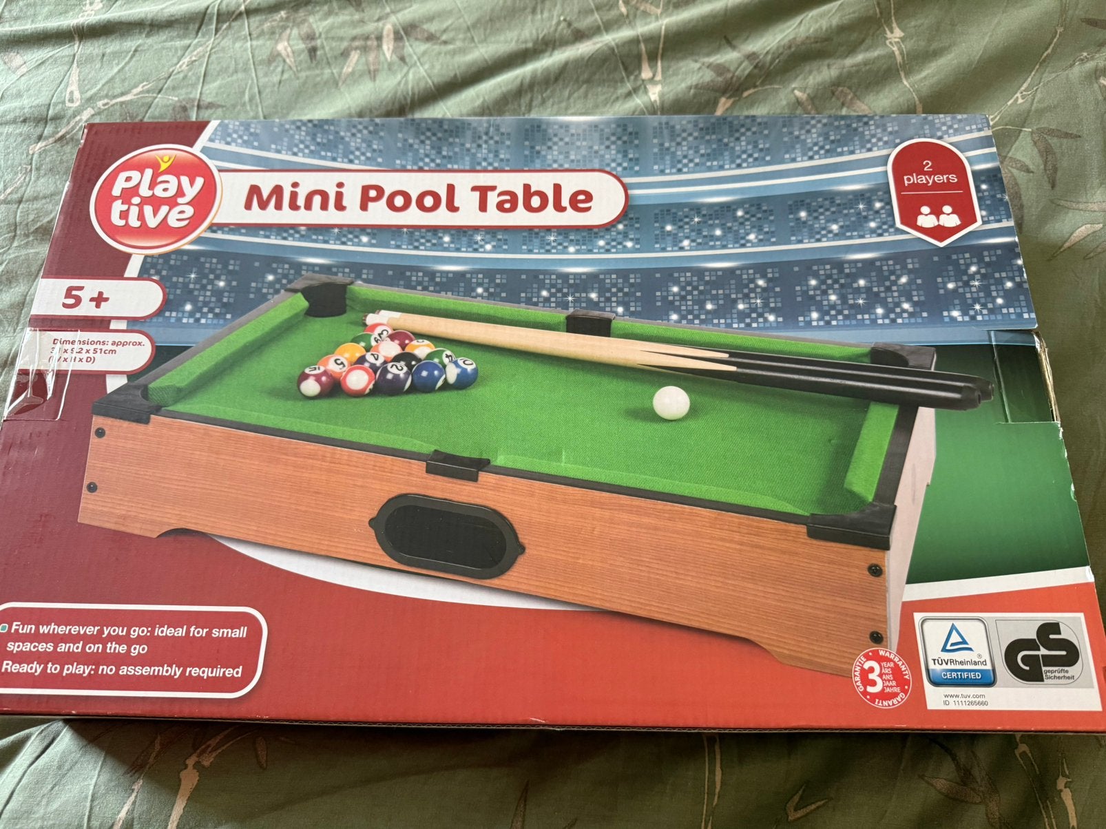 Mini pool tafel, Een of twee spelers, Ophalen of Verzenden, Nieuw