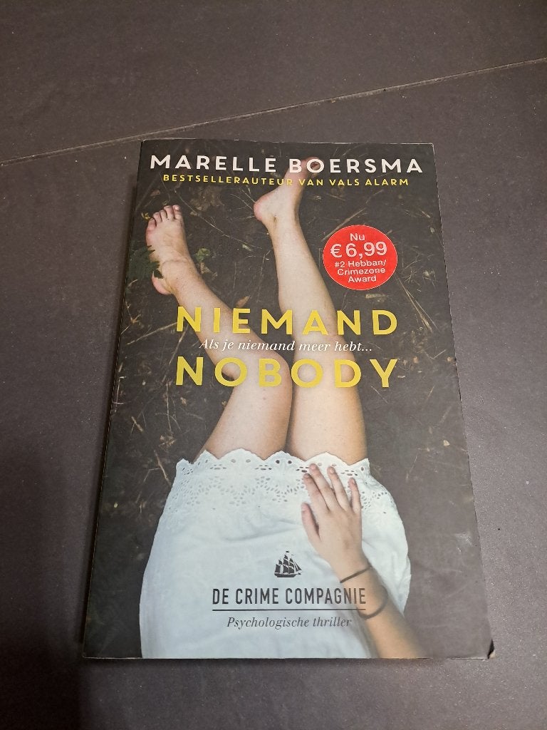 Boek marelle boersma : NIEMAND NOBODY, Ophalen of Verzenden, Gelezen, Marelle Boersma