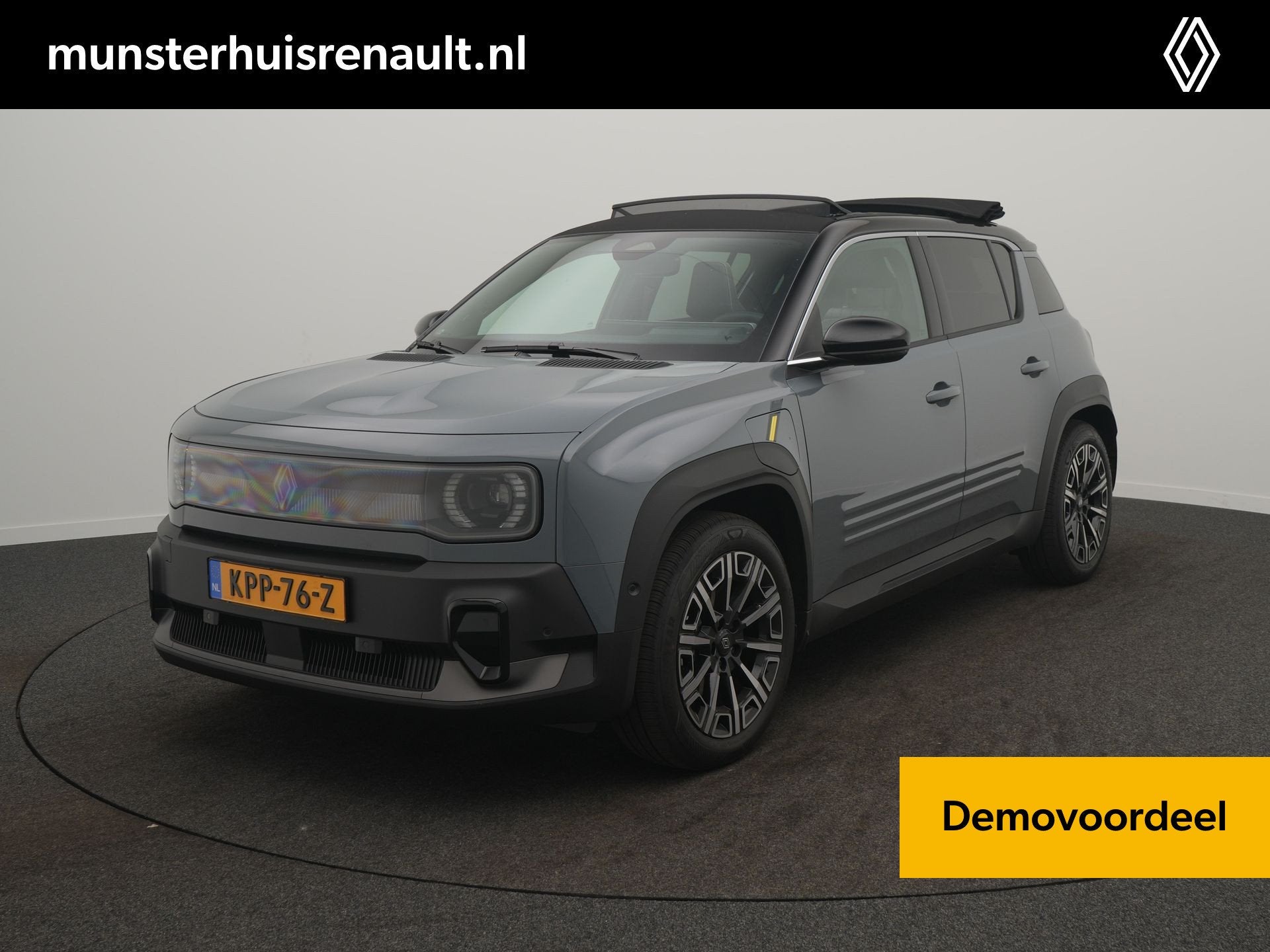 Renault 4 comfort range iconic 52 kWh - Demo - Stoffen schui, Auto's, Renault, Gebruikt, 150 pk, 24 min, Origineel Nederlands