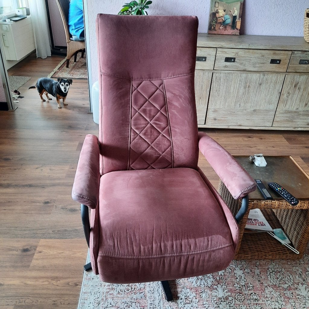 Hera relaxfauteuil - oud roze, Huis en Inrichting, Fauteuils, Ophalen, Gebruikt, 75 tot 100 cm, Modern, comfortabel