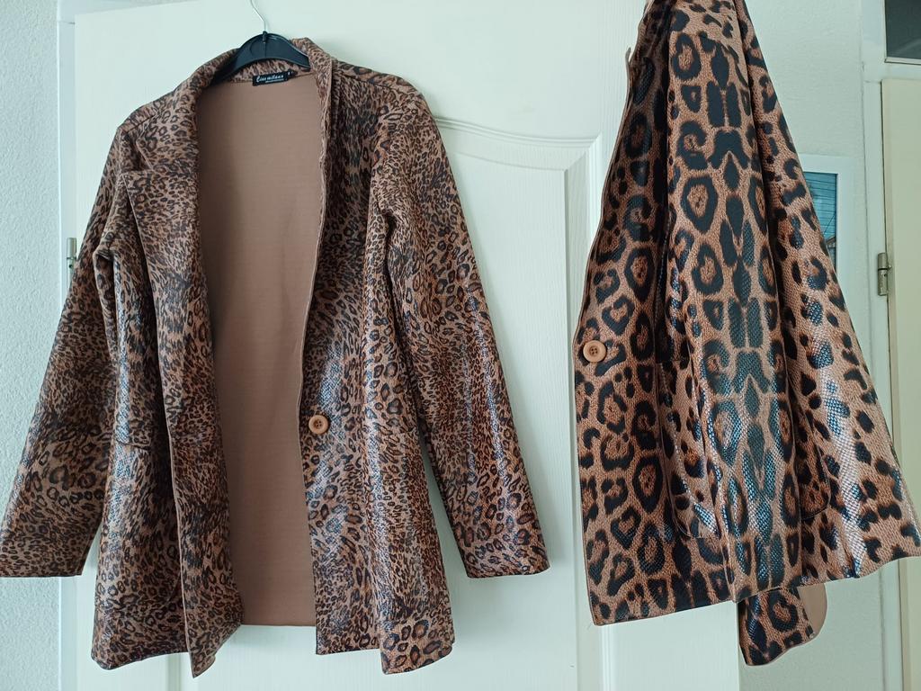 Blazer panterprint maat S, Ophalen of Verzenden, Gedragen, Maat 36 (S), Bruin