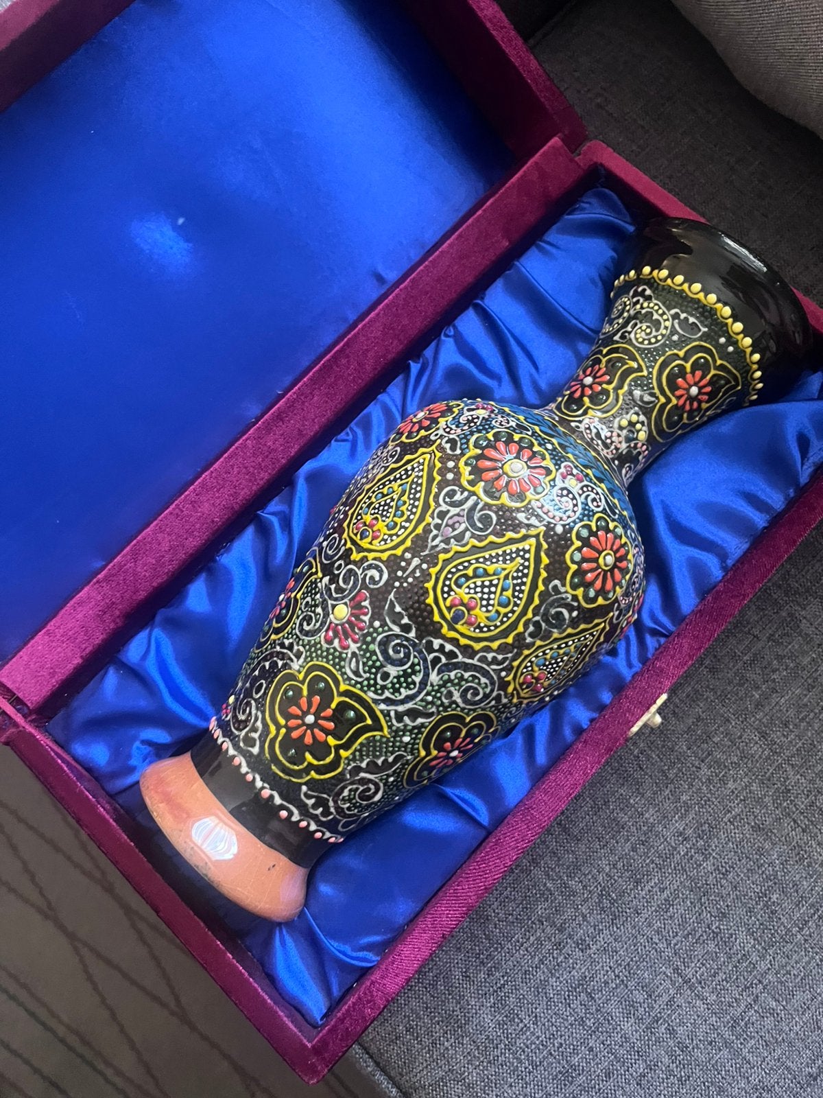 Prachtige handgemaakte vaas uit Oezbekistan, Ophalen of Verzenden