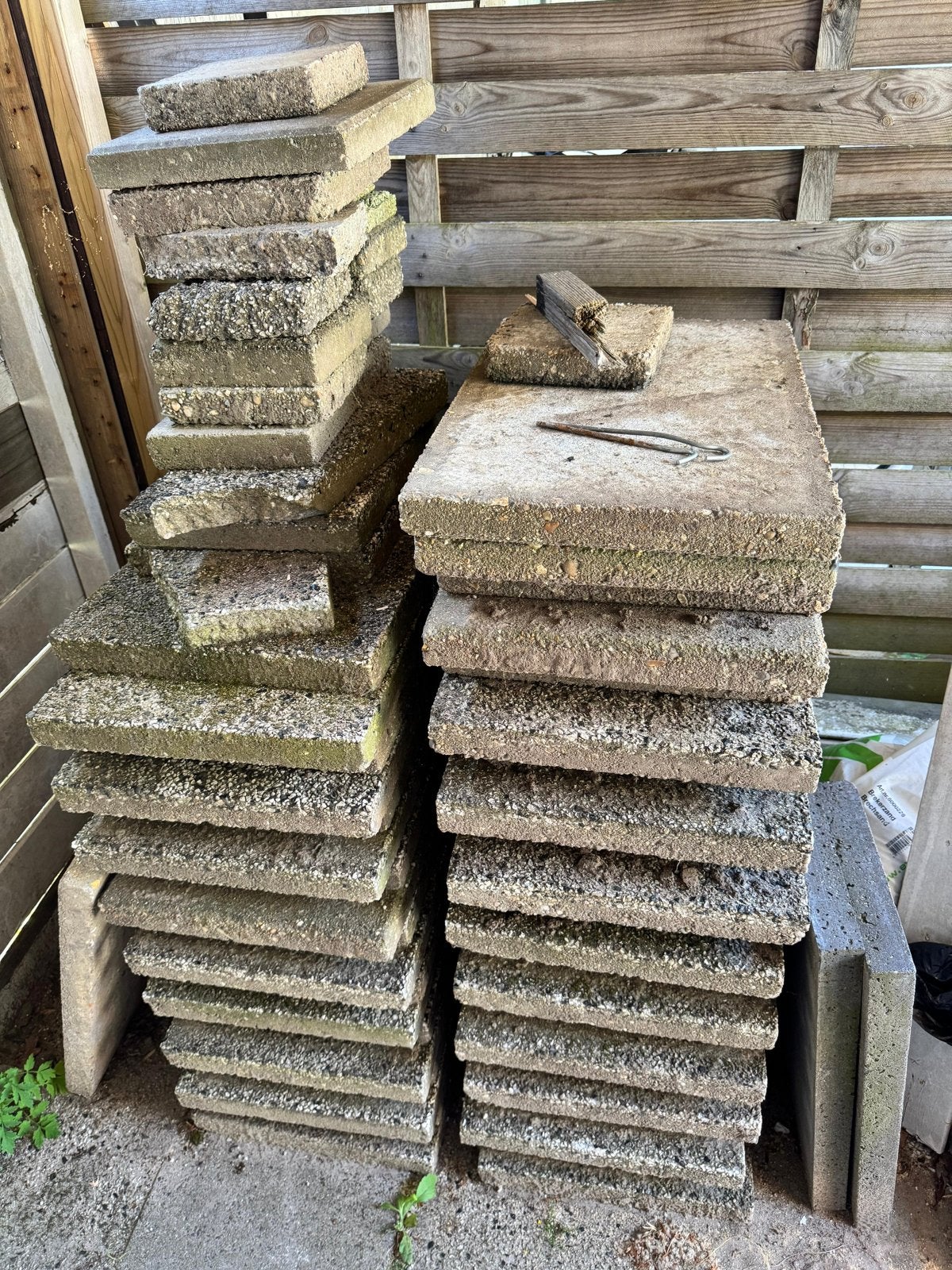 Betontegels en grindtegels 60x40 (40 stuks), Tuin en Terras, Ophalen, Gebruikt, 5 tot 10 m², Beton