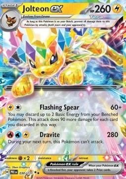 JOLTEON EX 030/131 - PRISMATIC EVOLUTIONS, Ophalen of Verzenden, Nieuw, Losse kaart, Foil