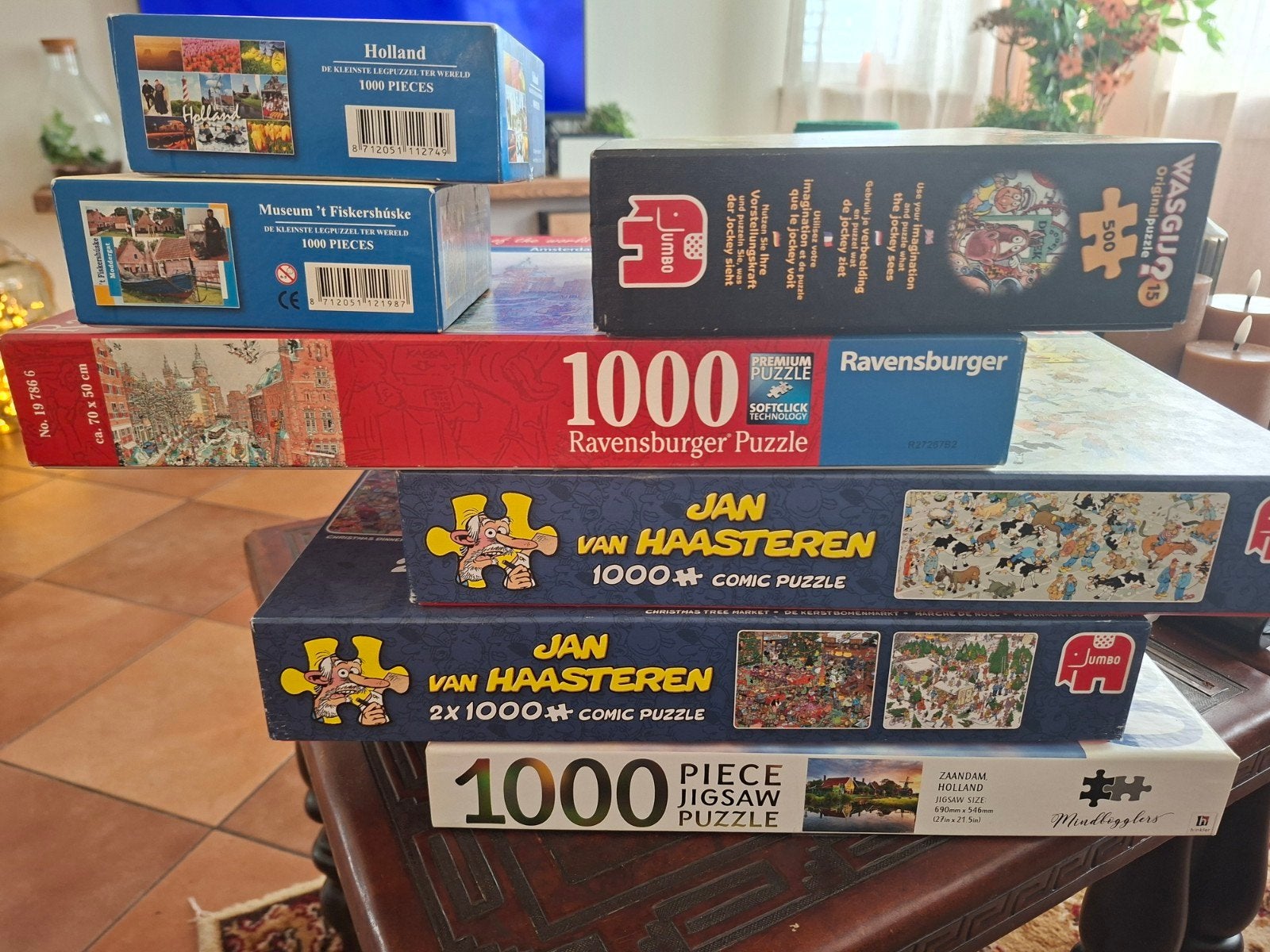 Puzzels met oprolbare puzzelmat, Ophalen, 500 t/m 1500 stukjes, Zo goed als nieuw