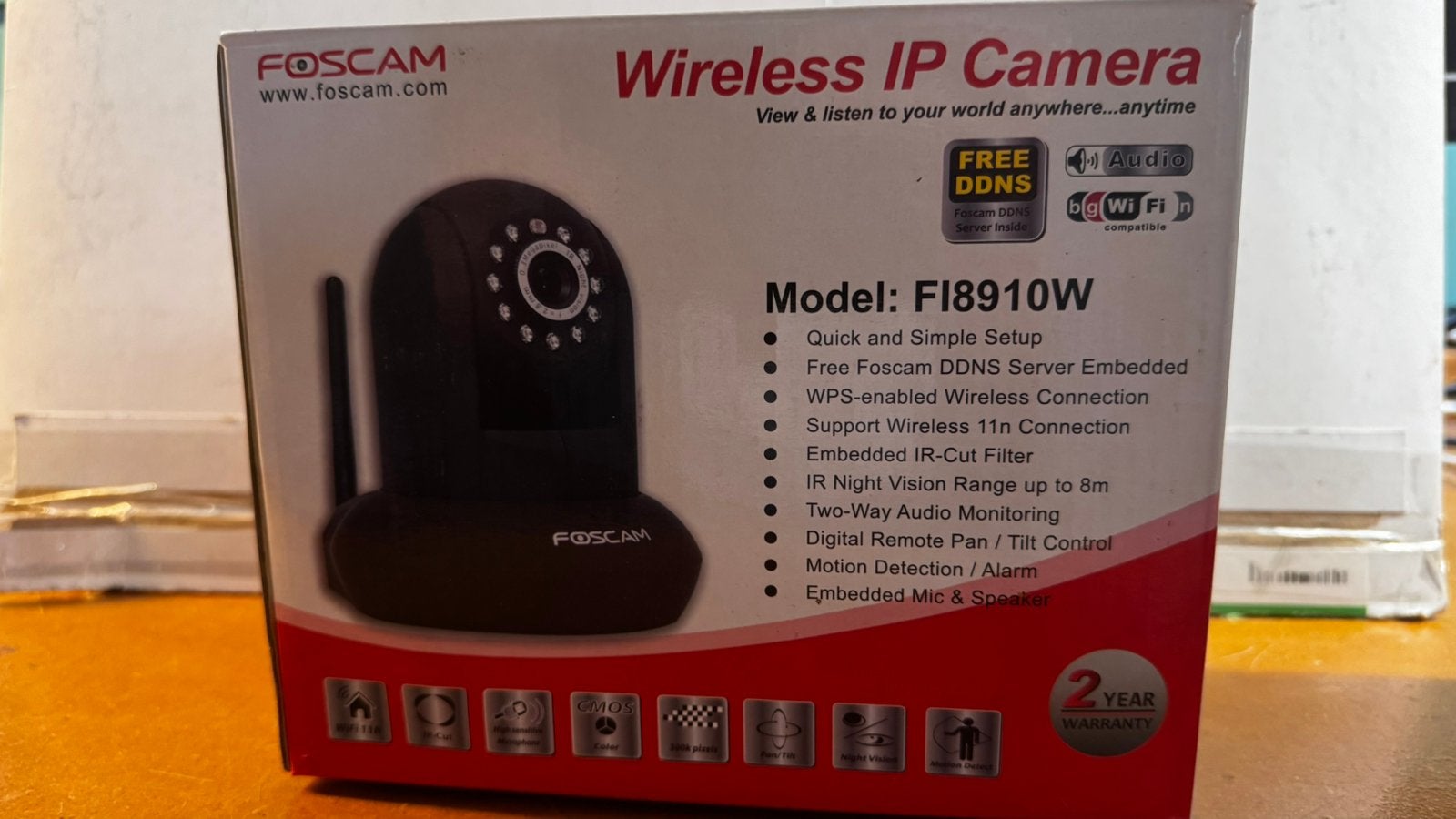 Te Koop :3xGebruikte Foscam Wireless IP Camera FI8910W -, Ophalen of Verzenden, Gebruikt, Binnencamera