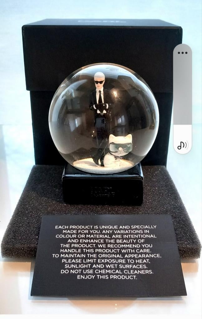 Zeer exclusieve originele Karl Lagerfeld sneeuwbol snowglobe, Ophalen of Verzenden, Nieuw