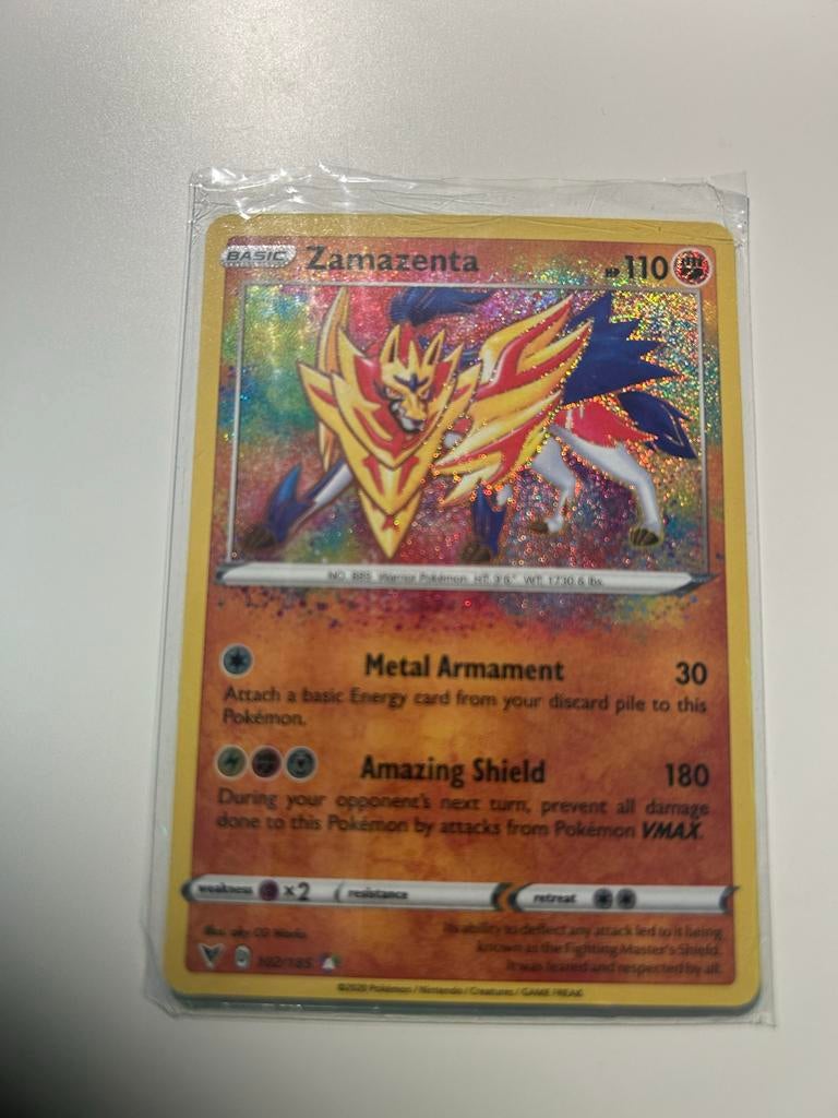 Pokémon Kaart Zamazenta V 102/185 Amazing Rare, Hobby en Vrije tijd, Verzamelkaartspellen | Pokémon, Ophalen of Verzenden, Nieuw