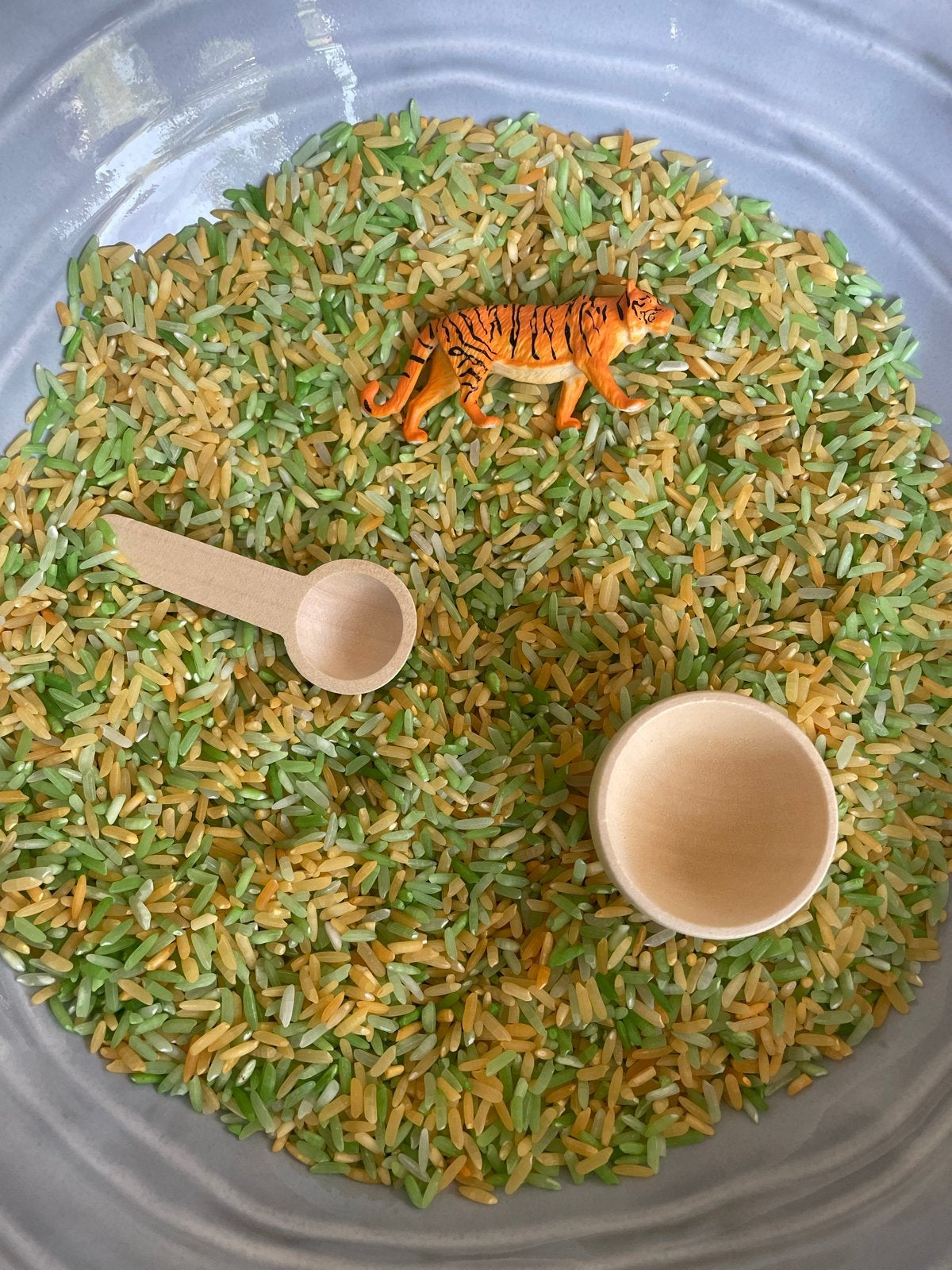 Gekleurde Rijst Sensorische Speelset met Dierfiguren, Ophalen of Verzenden, Nieuw, Jongen of Meisje