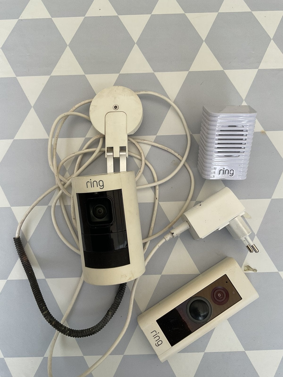 Ring deurbel + Losse camera + Chime + alarm, Ophalen, Zo goed als nieuw